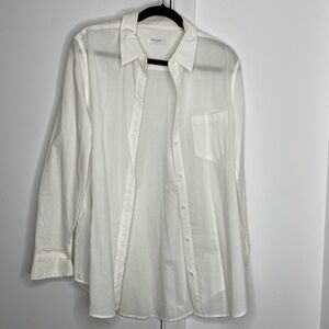 Equipment cotton white button down - size L